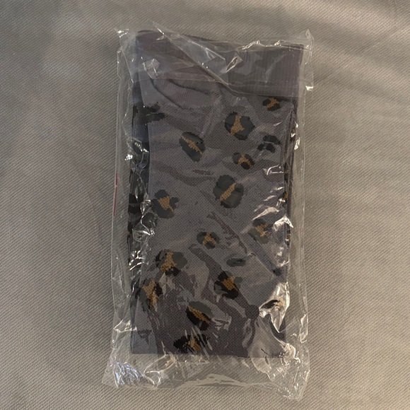 Leopard Print Gray Compression Socks - Picture 2 of 2